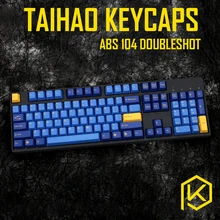 Taihao abs double shot keycaps для diy игровой механической клавиатуры цвет синий желтый светло-голубой розовый