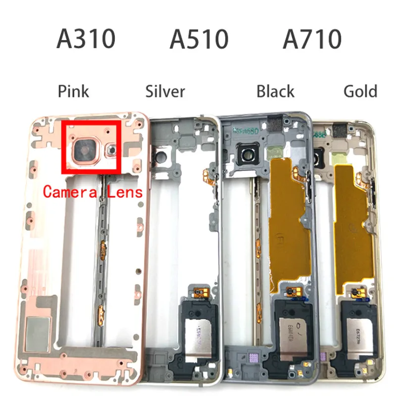 

LCD Faceplate Front Frame For Samsung Galaxy A3 A5 A7 2016 A310F A510F A710F Middle Frame Bezel Housing Replacement Parts