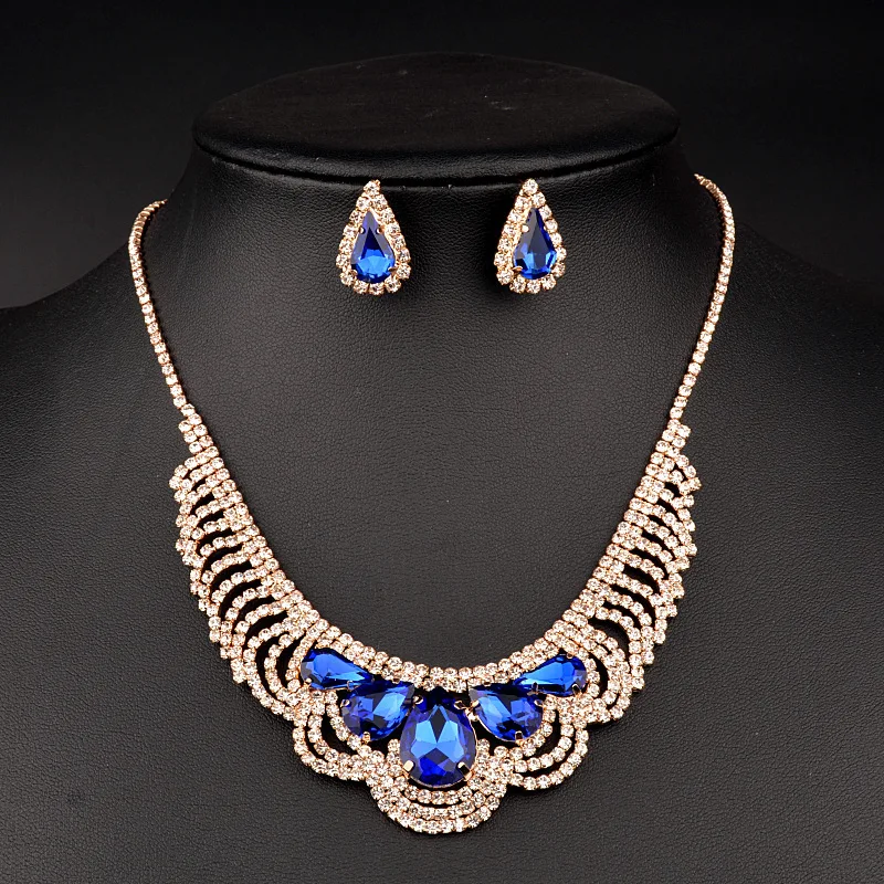 Jewelry & Accessories,Fashion Jewelry Sets. Bridal jewelry, Wedding jewelry, Crystal necklace earrings set
