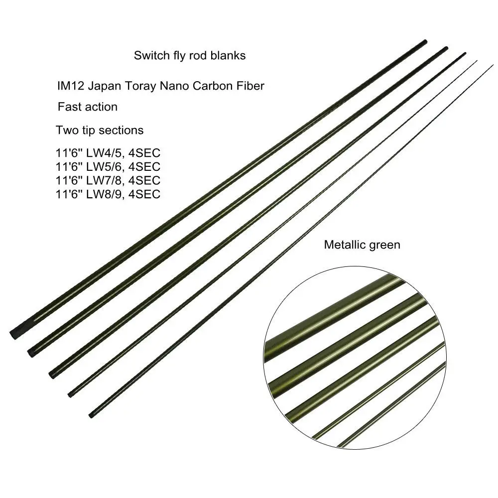 Aventik IM12 11'6'' LW4/5 LW7/8 переключатель удочки для ловли нахлыстом заготовки быстрого действия спий лосось муха заготовка с запасными наконечниками быстрое действие