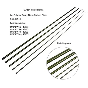 

Aventik IM12 11'6'' LW4/5 LW7/8 Switch Fly Fishing Rod Blanks Fast Action Spey Salmon Fly Rod Blank With Spare Tips Fast Action