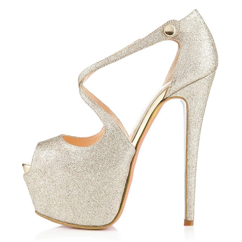 LAPOLAKA NEW BIG Size 45 Dropship Party Shoes Woman Sexy Platform 15cm High Heels Peep Toe Women's Shoes Sandals PUMPS