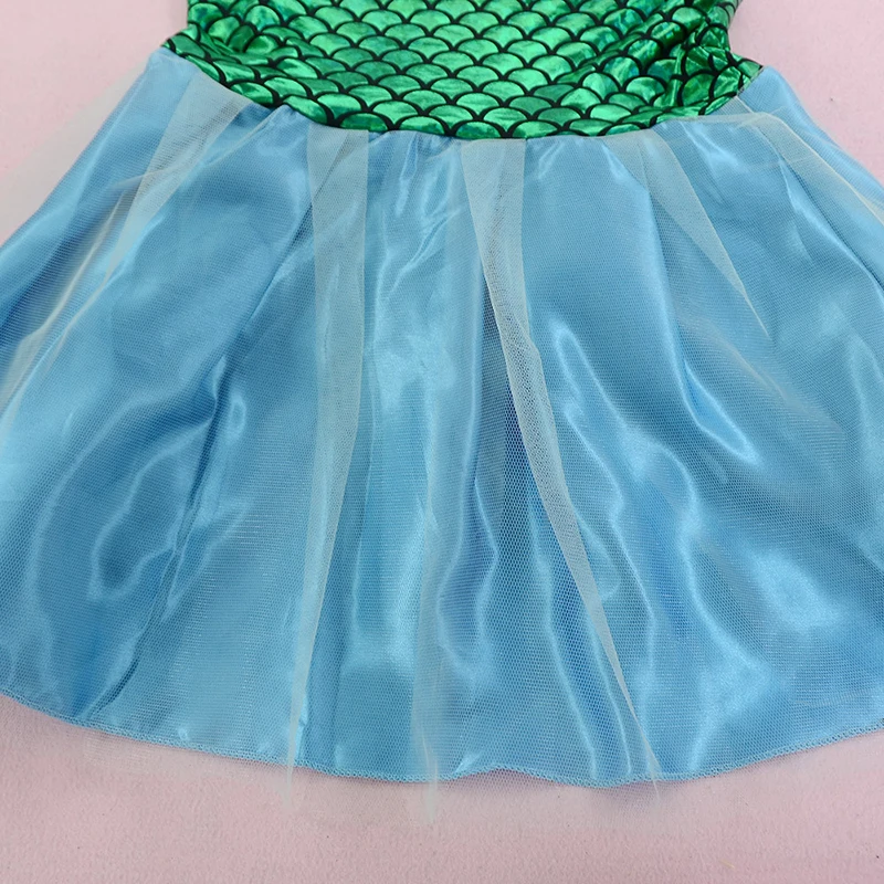 Платье принцессы Ариэль для маленьких девочек; Костюм Русалки для косплея; Детские платья с хвостом; нарядное платье; одежда для дня рождения на Хэллоуин