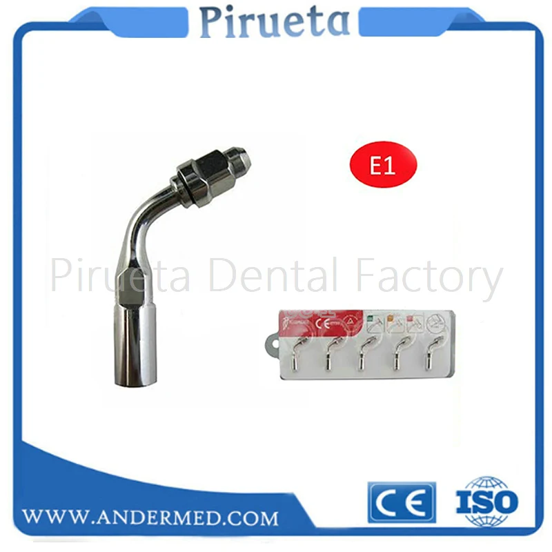 5PCS Dental Endo Tips E1 Ultrasonic Scaler Endo Tips For EMS E1 New Fit EMS/WOODPECKERin Teeth