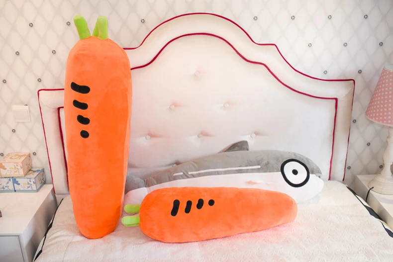 Творческая плюшевая игрушка лосося Карп кипарисовая Подушка для сна с изображением акулы Длинная Подушка плюшевая морковка игрушечные растения