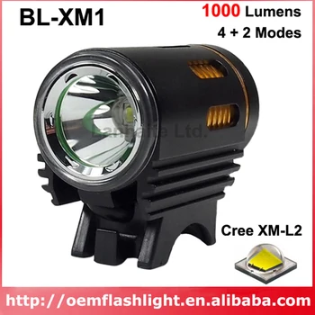 

New Cree XM-L2 U3 LED 4+2-Mode 1000 Lumens Bike Light - Black and Gold