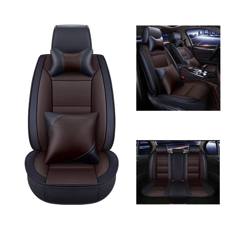 

WLMWL Universal Leather Car seat cover for Cadillac all models ATS CT6 CTS SRX ATSL SLS XTS car styling auto accessories