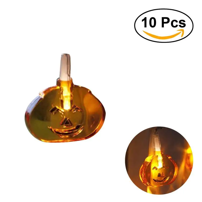 10LED теплый свет строки Декоративные Фея огни тыквы на Хэллоуин вечерние