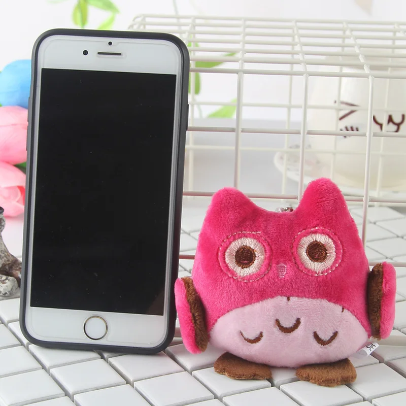 Kawaii плюшевая Сова Сумка для ключей Аксессуары для мобильных телефонов мягкий хлопок милая сова, плюшевые игрушки куклы для девочек детские подарки