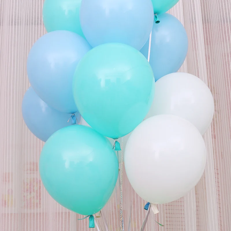 

Tiffany Blue White Matte Balloons 10pcs/lot 10"inch Latex Balloons Helium Thickening Pearl Wedding Party Birthday Baloon Globos