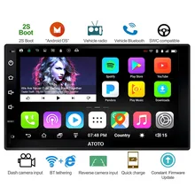 ATOTO A6 Doubel Din Android Rádio Do Carro Auto GPS Jogador Navi/2 * Bluetooth/A6Y2721P 2g + 32g/2A carga Rápida/Multimídia Indash/WiFi