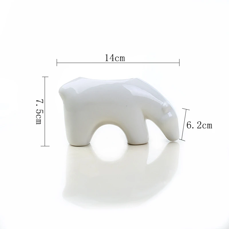 2 шт./лот, скандинавский стиль, белая глазурованная керамика, суккулент, цветочный горшок, креативный Настольный парный полярный мишка, зеленый горшок для растений