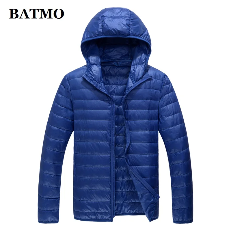 BATMO Новинка осени 2019 высокое качество 80% белый утиный пух Мужская тонкая синяя