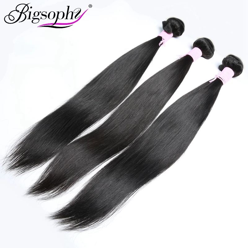 Bigsophy Hair Straight Wave Brazilian Weave Hair Bundles 3Bundles Hair With 13*4 Frontal Closure 100% Remy Human Hair Extension Bigsophy Hair Straight Wave Brazilian Weave Hair Bundles 3Bundles Hair With 13*4 Frontal Closure 100% Remy Human Hair Extension