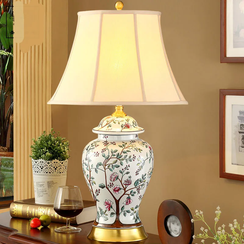 الراقية الرجعية الأوروبية الإبداعية النحاس الصينية المزجج السيراميك Led E27 Dimmerable الجدول مصباح لغرفة المعيشة غرفة نوم H 67 سنتيمتر 1068 الراقية الرجعية الأوروبية الإبداعية النحاس الصينية المزجج السيراميك Led E27 Dimmerable الجدول مصباح لغرفة المعيشة غرفة نوم H 67 سنتيمتر 1068