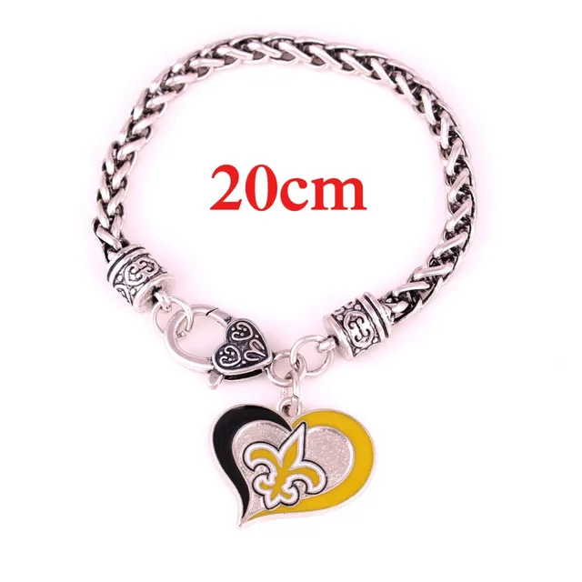 New Orleans Saints Bracelets In Chain Link From Jewelry New Orleans Saints Bracelets