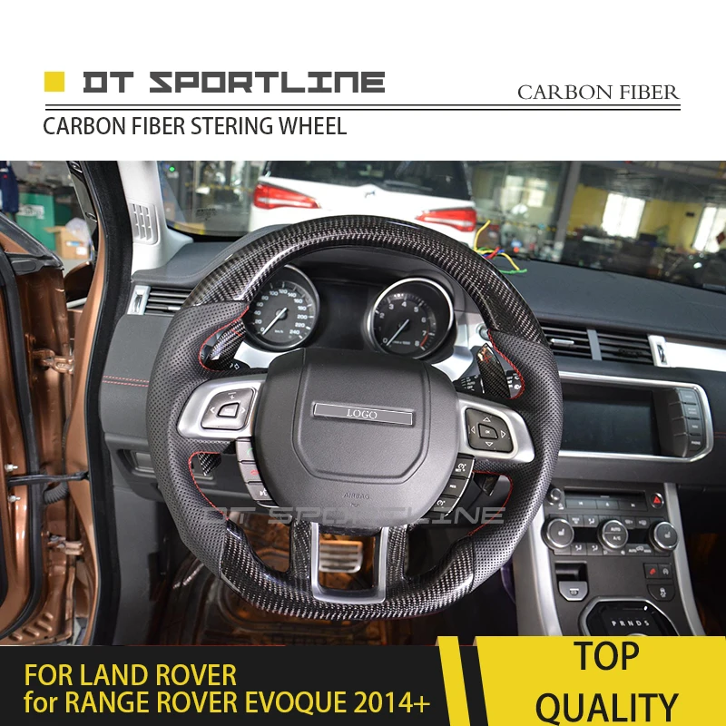 Carbon Fiber Steering Wheel Trims Cover Accessories 2014 2017