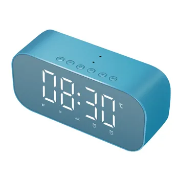 

Stereo Bass Mirror Portable Mini Wireless Bluetooth Speaker With Alarm Clock Function Support Bluetooth AUX TF caixa de som