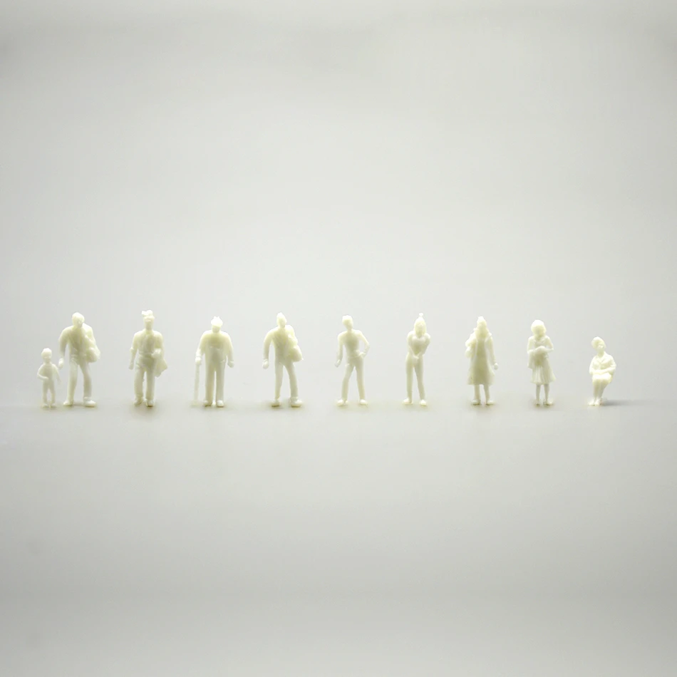 

300pcs 1;100/150/200 MIXED miniature white figures Architectural model human scale HO model ABS plastic peoples