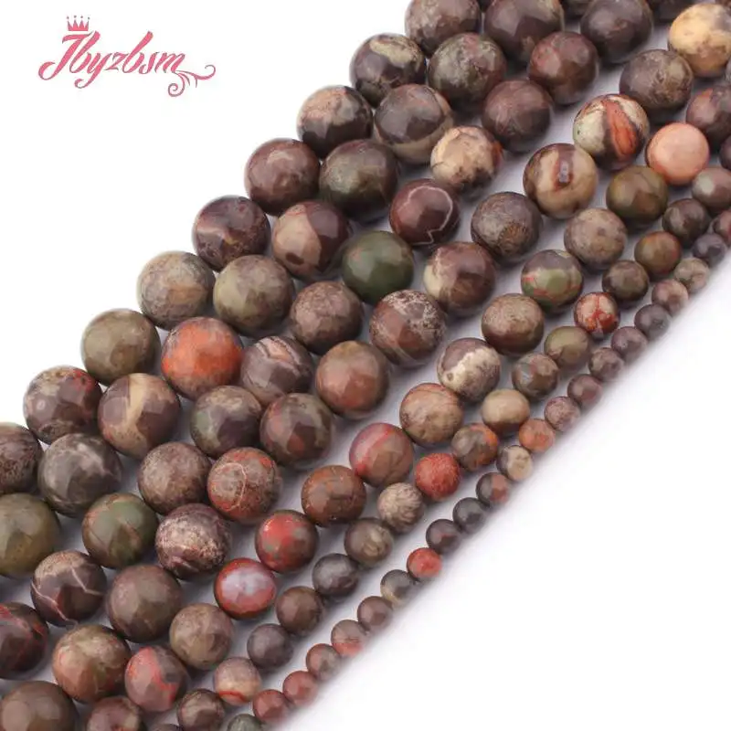 4 6 8 10 12mm Round Multicolor Rainfrest Agates Natural Stone Beads For DIY Necklace Bracelets Jewelry Making 15&quot Free Shipping |