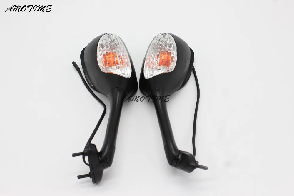 

Folding rotation Motorcycle Rearview Mirrors Side Mirror with Turn Signal Lights for Suzuki GSXR 600 750 1000 K6 K7 K8