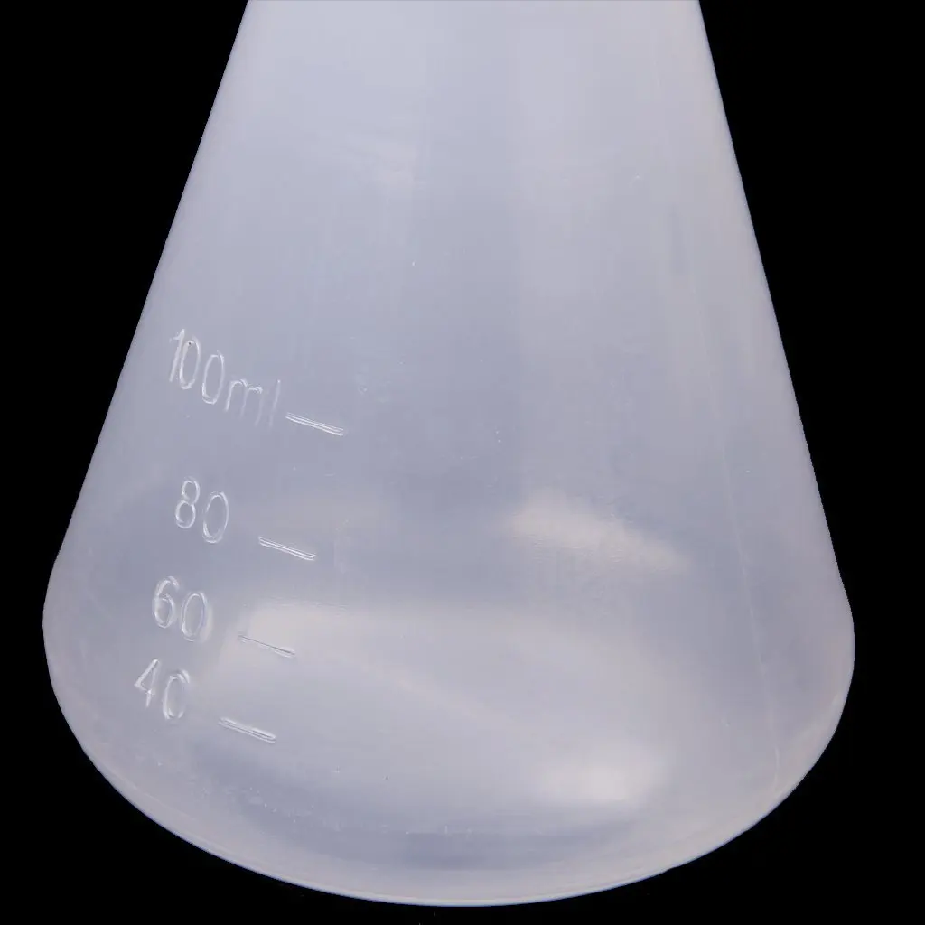 Фляга HOT-Erlenmeyer для химической лаборатории пластиковая прозрачная-100 мл
