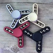 Ручной Спиннер металлические Fidgets взрослые дети фокус держать руки занятый гаджет серебро сплав красный Спиннер для аутизма алюминиевый сплав