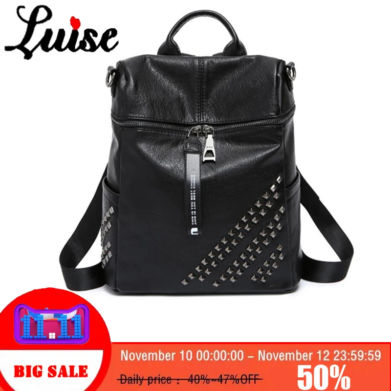 Brand Fashion Women Genuine Leather Backpack Knapsack Travel Bag Female Single Shoulder Bags Girls School Daypack Rucksack Brand Fashion Women Genuine Leather Backpack Knapsack Travel Bag Female Single Shoulder Bags Girls School Daypack Rucksack