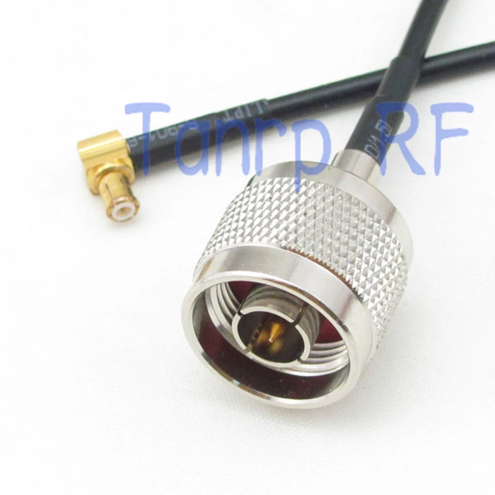 

6in N male plug to MCX male right angle RF connector adapter 15CM Pigtail coaxial jumper cable RG174 extension cord