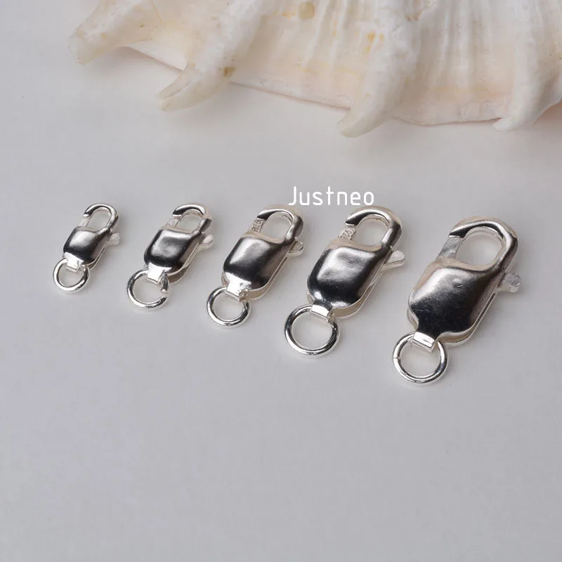 Sterling Silver Lobster Claw Clasp with 1 Open Jump Ring 5