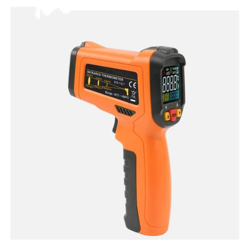 

Color LCD Infrared Laser Thermometer Non-contact Infrared Thermometer Humidity and Dew Point IRT K-type Ambient UV Lamp Tool