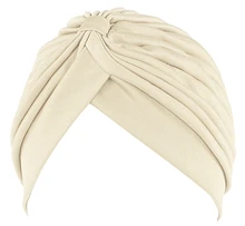 Nova moda feminina elástico modal algodão turbante cúpula boné headwear para quimio torção hijab cabeça cachecóis senhoras gorro boné turbante