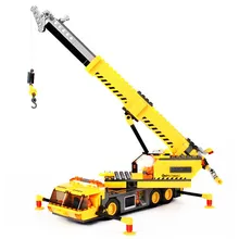 Kids Toys 8045 Blocks 380Pcs Model Toy Engineering City Building Crane Building Block Educational Brick бордюр brick building