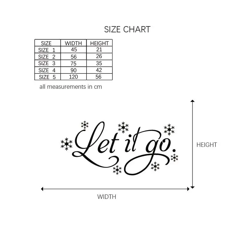 Let it Go Saying Frozen Song Quote Wall Decal Sticker for Livingroom Frozen Wall Decor Home Quotes Decor 8132Q Let it Go Saying Frozen Song Quote Wall Decal Sticker for Livingroom Frozen Wall Decor Home Quotes Decor 8132Q