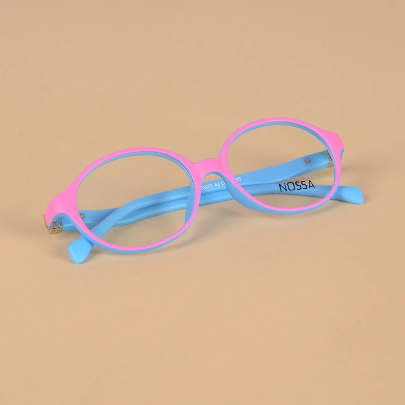 Детские модные очки в круглой оправе, прозрачные линзы, Детские ультралегкие оптические очки, оправы для мальчиков и девочек, очки для близорукости