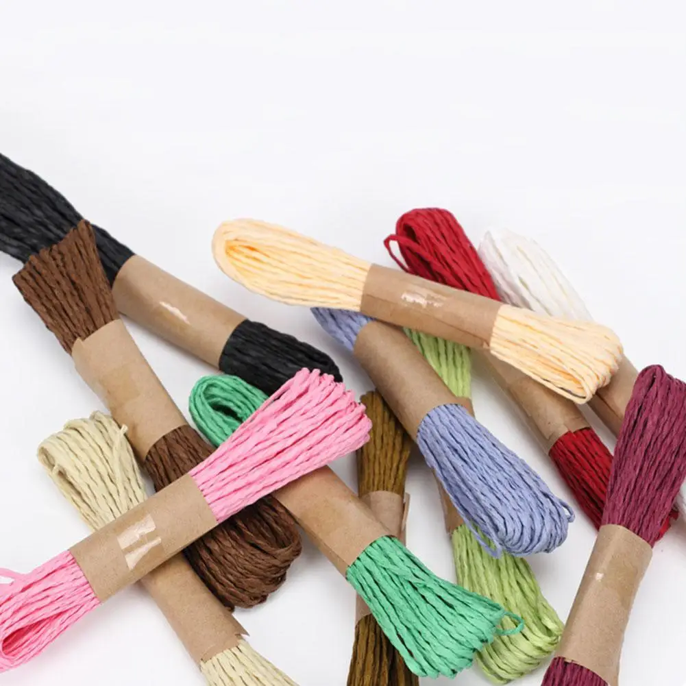 10 м ширина 2 мм красочная бумажная веревка подарочная упаковка с DIY Свадебные