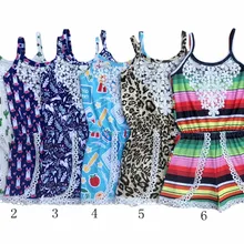 Цена оптовый заказ для маленьких девочек Todder serape leopard кружевной отделкой комбинезон для новорожденных Короткие