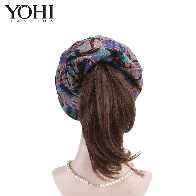 2018 New Winter Warm ponytail Cap wool Hats for Women Visor slouchy baggy hat Girls Casual Hip-Hop Beanie Warm Hat costume ha