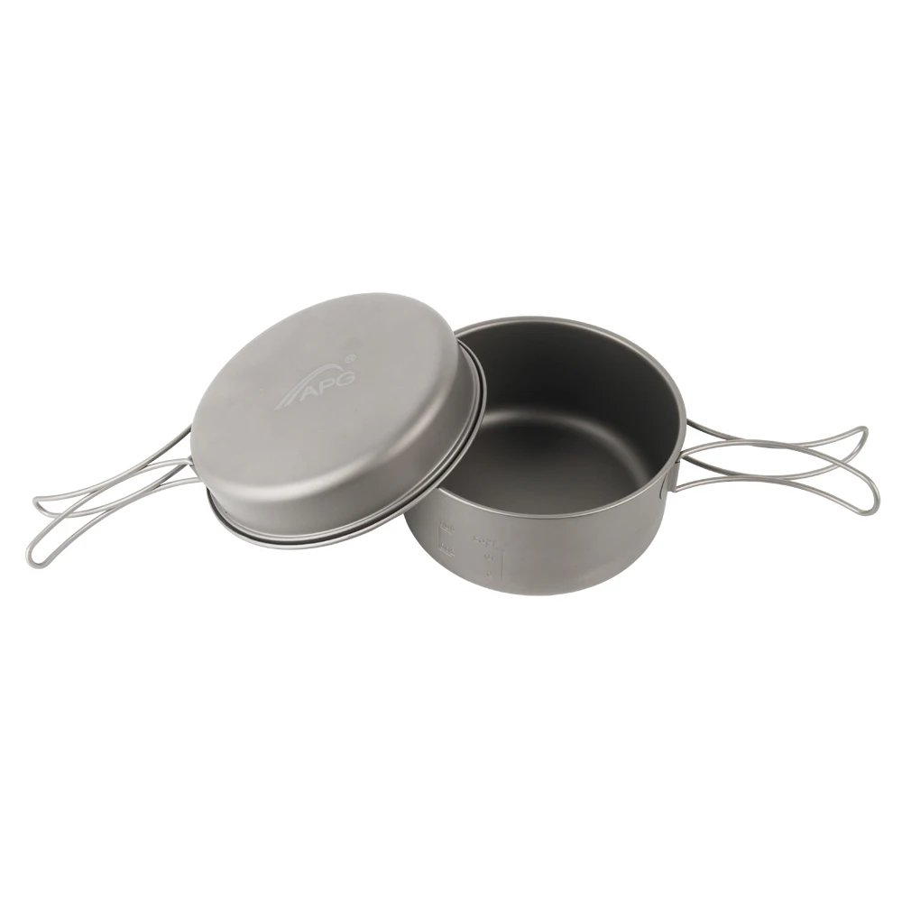 Bandeja de titanio ultraligero utensilios de cocina al aire libre olla de Camping vajilla plegable que mejora la resistencia al cuerpo