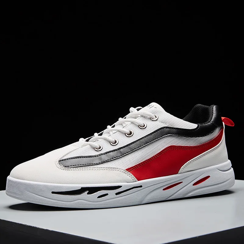 جديد الرجال الصيف عارضة أحذية تنفس الدانتيل يصل أحذية رياضية ارتداء مقاومة عدم الانزلاق الرجعية مختلط اللون أنيق الشباب شقة أحذية تزلج