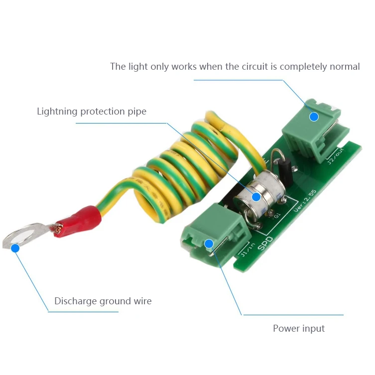 LANDS ANTENNA SURGE PROTECTION LIGHTNING ARRESTER REPLACEMENT GAS TUBE 230V