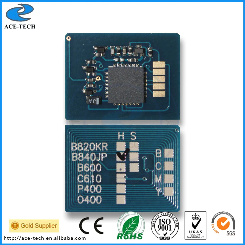 High Quality 44315301~44315304 toner compatible chip for OKI C610dn printer cartridge USA