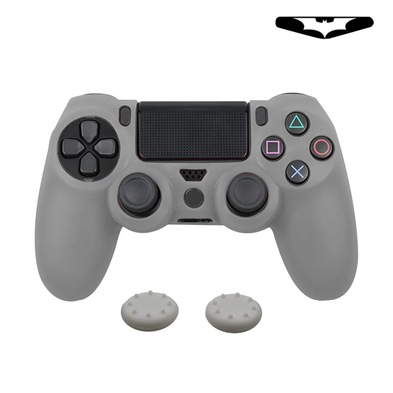 Soft Silicone Gel Rubber Skin Cover For SONY Playstation 4 Controller Silicone Analog For PS4 Pro Gamepad LED Light Bar Sticker