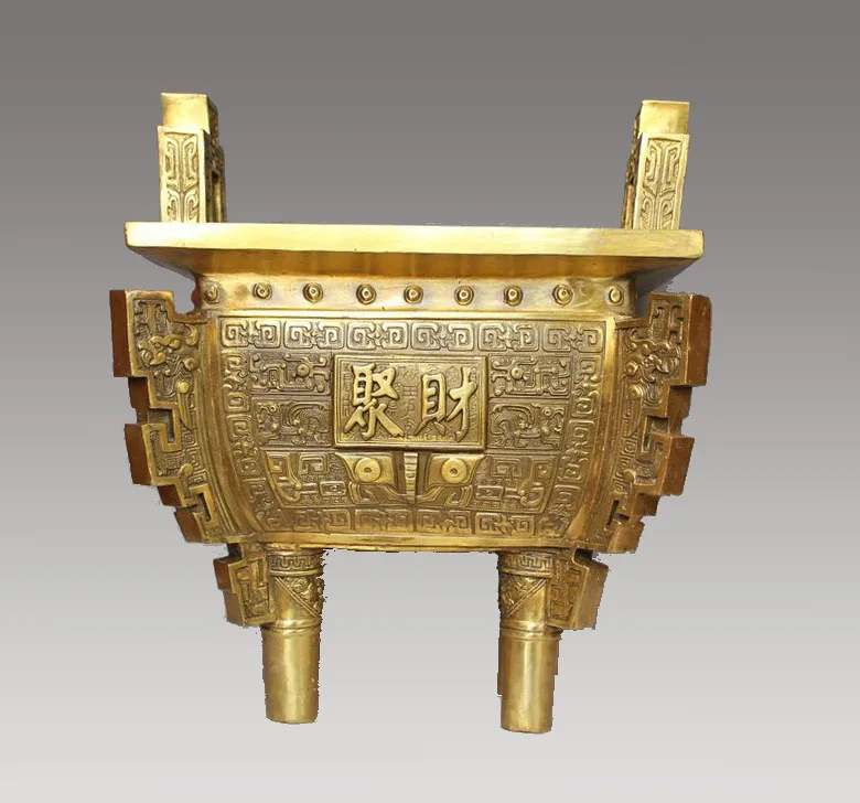 

Extra large ding quartet copper feng shui home decoration brass basons opening gifts