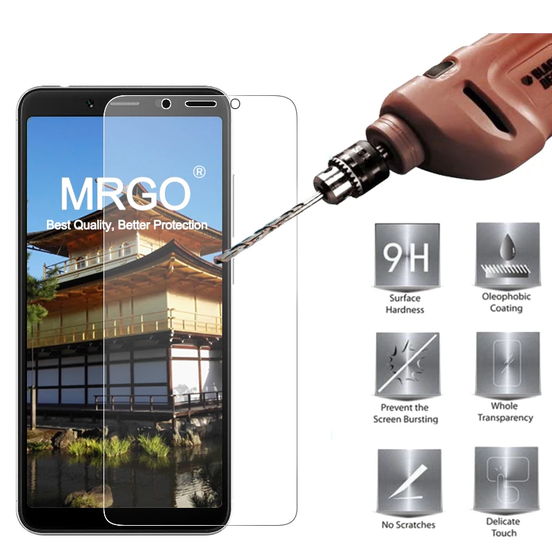 

MRGO Tempered Glass For Xiaomi Redmi 6A Screen Protector Film 9H Protective On Phone Tempered Glass For Xiaomi Redmi 6 Glass