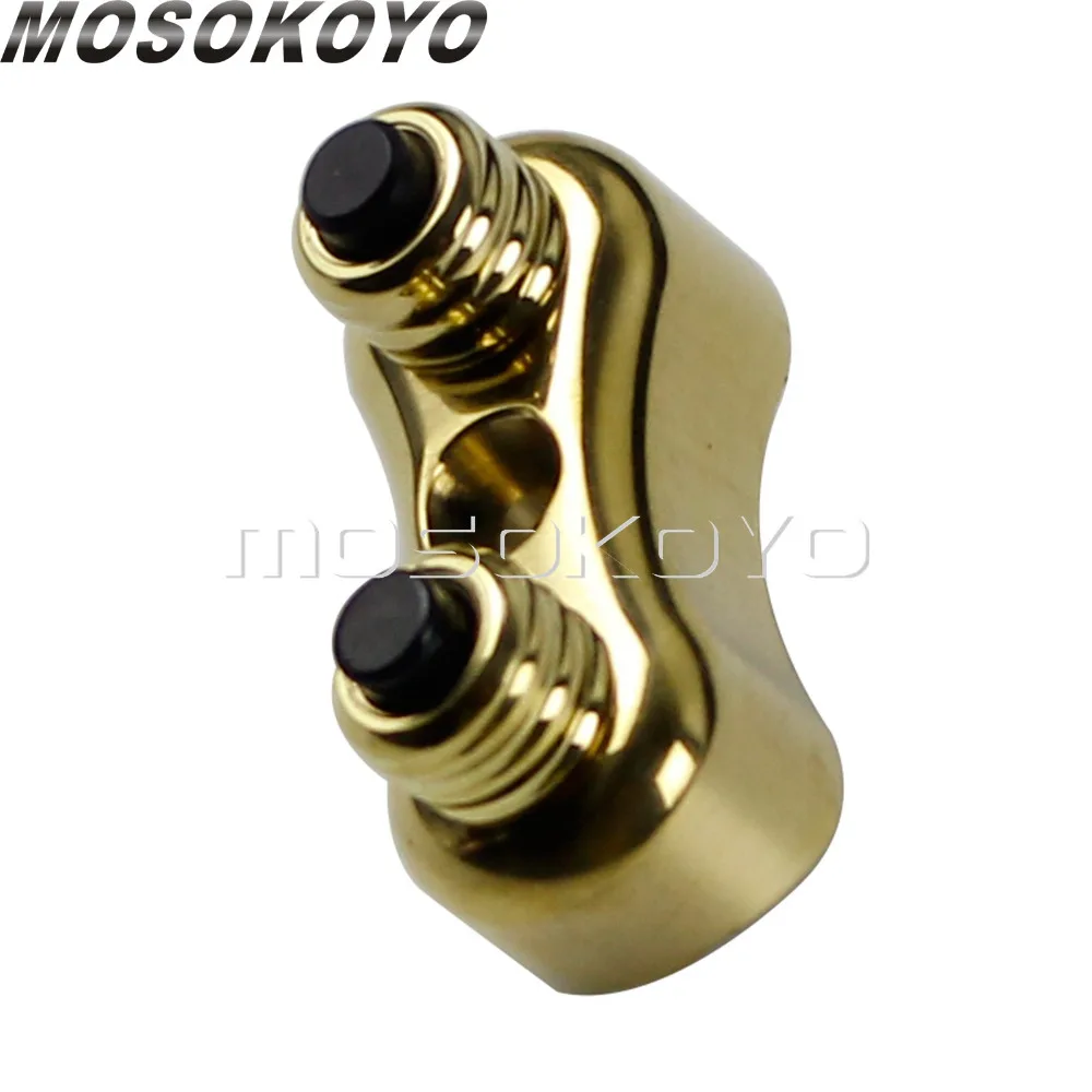 Латунный переключатель Cafe Racer Dual Mini на руль 7/8 дюйма 1 дюйм винтажная кнопка для BMW