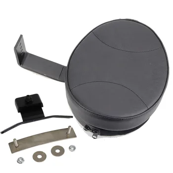 

Black Motorcycle Adjustable Plug-In Driver Rider Seat Backrest Pad Kit For 2007-2017 Harley Fatboy Heritage Softail
