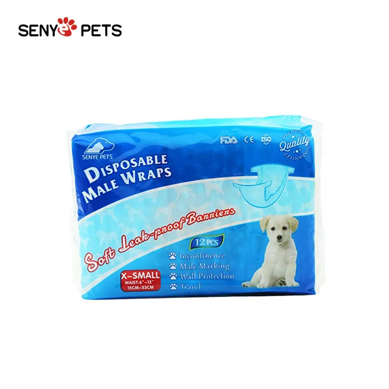 

SENYE PETS Disposable Male Wraps Dog Diapers 12Pcs DD001