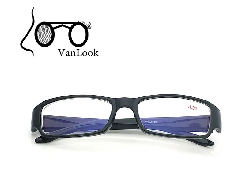 Антистрессовые очки для близоруких очков, синяя зеркальная оправа-100-150-200-250-300-350-400-450-500-550-600