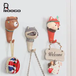 Roogo этнический стиль мультфильм животных крюк домашний Декор Спальня для хранения в ванной, на кухне стойки для вывешивания на шкаф крюк